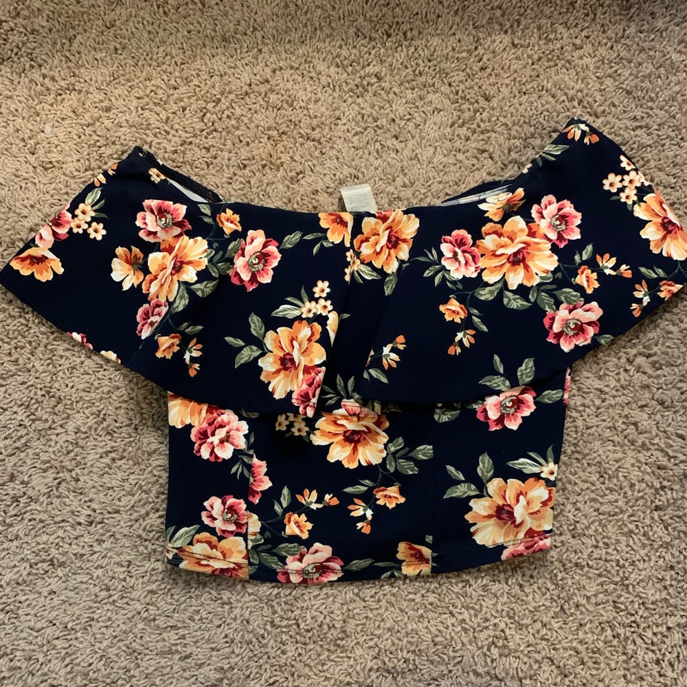 Floral off the shoulder top